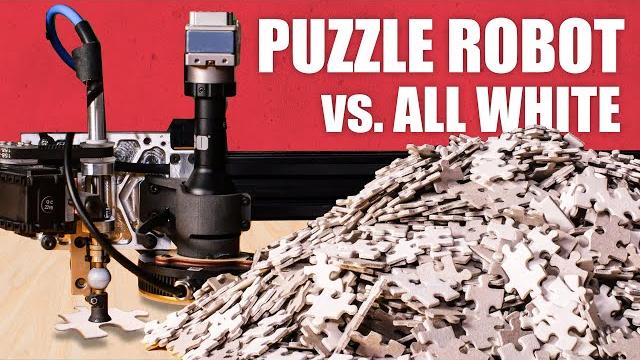 Worlds hardest jigsaw vs. puzzle machine (all white) Worlds hardest jigsaw vs. puzzle machine (all white)