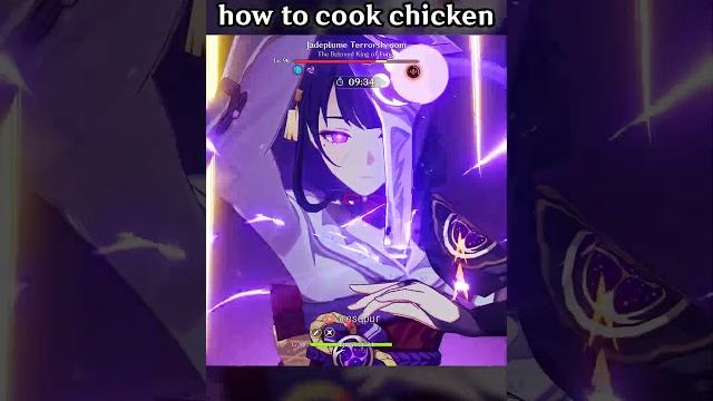 Raiden learns how to cook chicken Raiden learns how to cook chicken