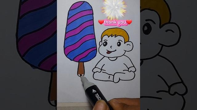How to drawing ice cream stik variant 5 #shorts How to drawing ice cream stik variant 5 #shorts