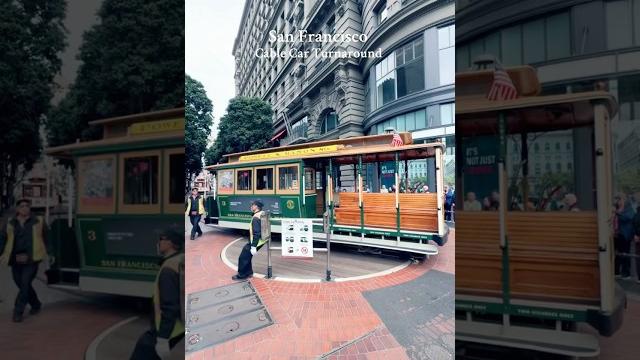 Cable car turnaround powell st. downtown san francisco #usatravel #california #cablecar #travel Cable car turnaround powell st. downtown san francisco #usatravel #california #cablecar #travel