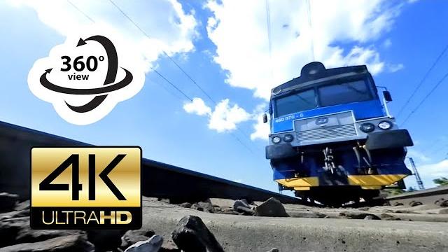 360° camera under fast train (4k) 360° camera under fast train (4k)