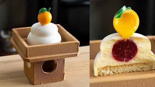 "巧克力和糕点展示品 "kagami-mochi "巧克力和糕点展示品 "kagami-mochi