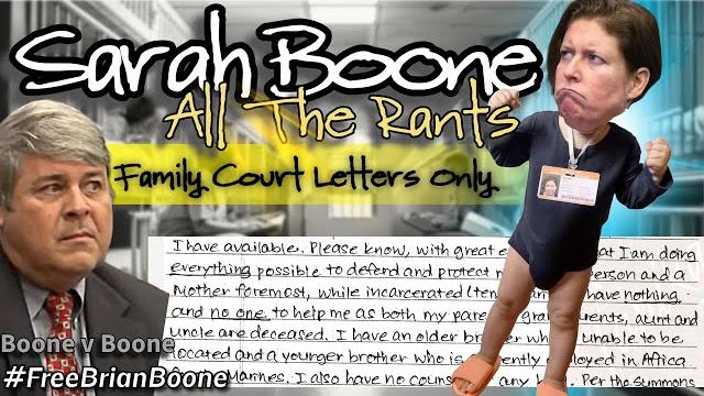Sarah boone and all her letters to family court | boone v boone Sarah boone and all her letters to family court | boone v boone
