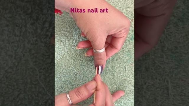 Nail art with toothpick #nails #ytshort Nail art with toothpick #nails #ytshort
