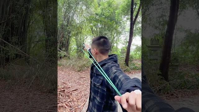 Break the bamboo with one shot from the slingshot#shorts #foryou #slingshot #hunting #outdoors Break the bamboo with one shot from the slingshot#shorts #foryou #slingshot #hunting #outdoors