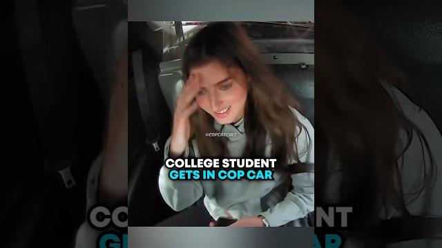 College girl gets in cop car 🫢 College girl gets in cop car 🫢