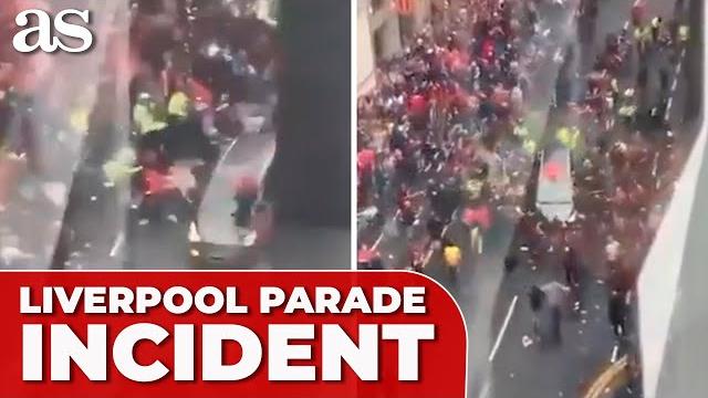 A car runs over multiple people during liverpool parade A car runs over multiple people during liverpool parade