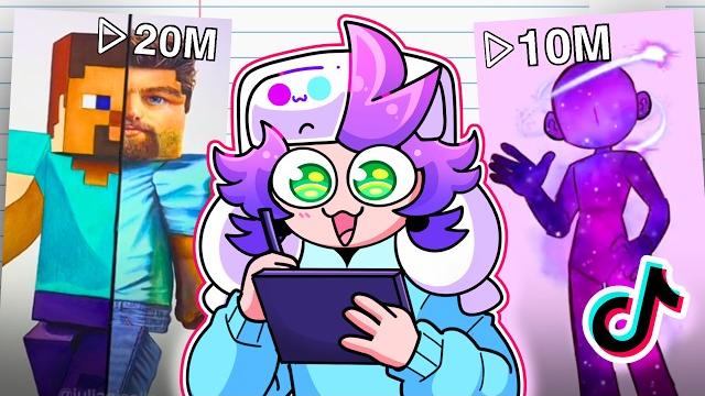 Trying viral tiktok art challenges... Trying viral tiktok art challenges...