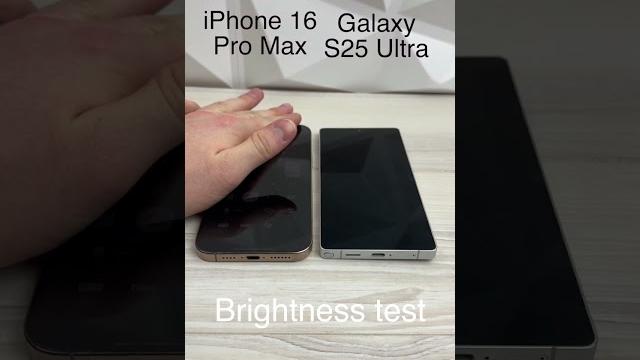 Iphone 16 pro max vs galaxy s25 ultra - brightness test! who wins? #iphone16 #galaxys25 #tech Iphone 16 pro max vs galaxy s25 ultra - brightness test! who wins? #iphone16 #galaxys25 #tech
