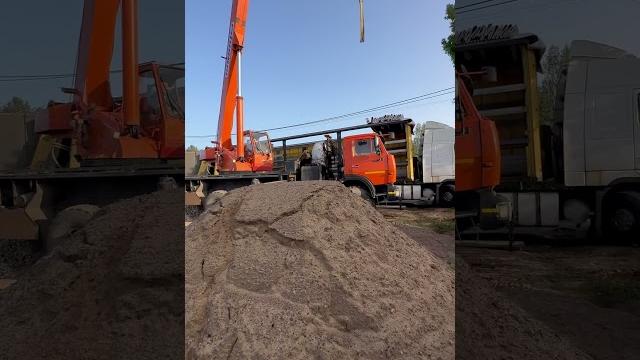 Разгрузка газоблока на объекте ! Разгрузка газоблока на объекте !