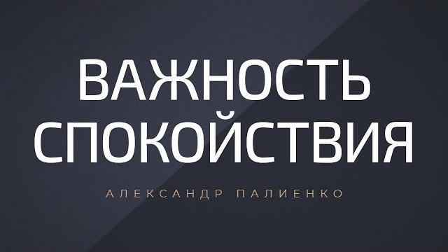 Важность спокойствия. александр палиенко. Важность спокойствия. александр палиенко.