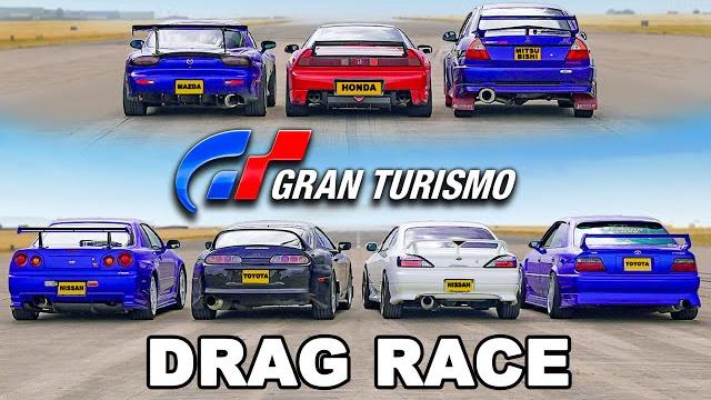 Gran turismo drag race... in real life! Gran turismo drag race... in real life!