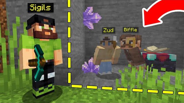 I gave my secret base to biffle in camp minecraft... I gave my secret base to biffle in camp minecraft...