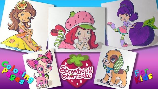 Strawberry shortcake cartoon characters part 3 #coloringpages #forkids #learncolors and draw Strawberry shortcake cartoon characters part 3 #coloringpages #forkids #learncolors and draw