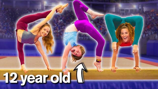 Kid vs adults extreme gymnastics & cheer challenge Kid vs adults extreme gymnastics & cheer challenge