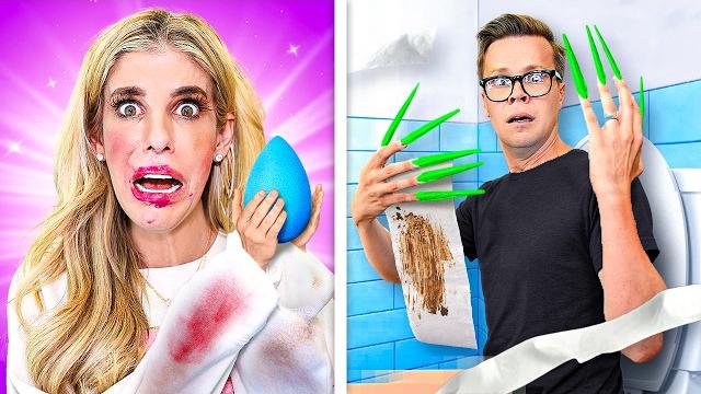 Surviving 24 hours with world's longest nails & tiny hands Surviving 24 hours with world's longest nails & tiny hands