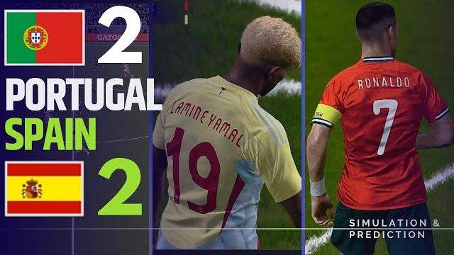 Portugal 2-2 spain match highlights • penalty shootout final 2025 simulation/recreation Portugal 2-2 spain match highlights • penalty shootout final 2025 simulation/recreation