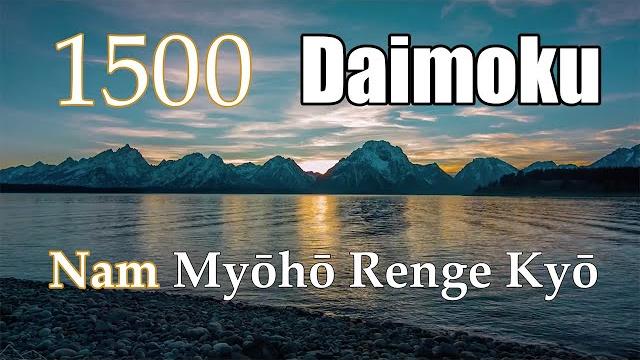 Daimoku 1500 times, 25 minutes, fast with counter. Daimoku 1500 times, 25 minutes, fast with counter.