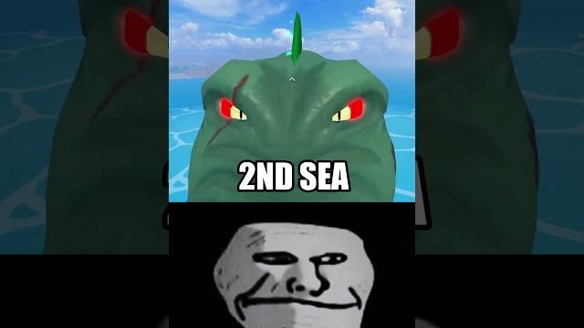 Sea beast in 2nd sea vs 3rd sea (blox fruits) troll face #shorts Sea beast in 2nd sea vs 3rd sea (blox fruits) troll face #shorts