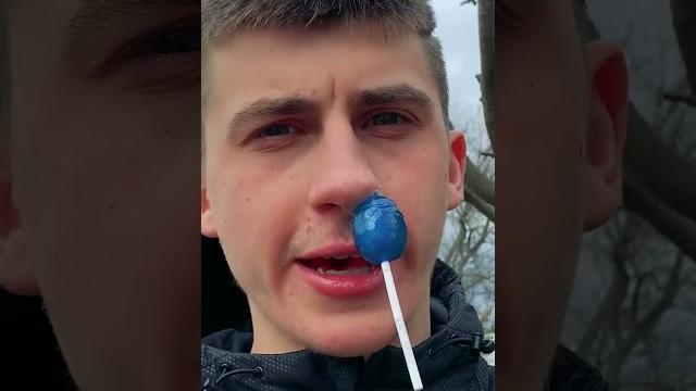 Lollipop stuck in nose! #shorts #funny #comedy #viral Lollipop stuck in nose! #shorts #funny #comedy #viral
