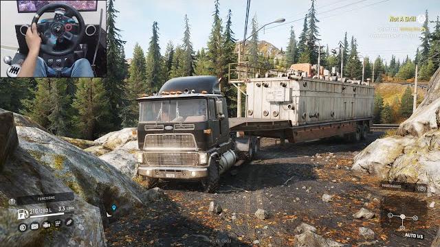 Transporting an oversized construction trailer - snowrunner | logitech g29 gameplay Transporting an oversized construction trailer - snowrunner | logitech g29 gameplay