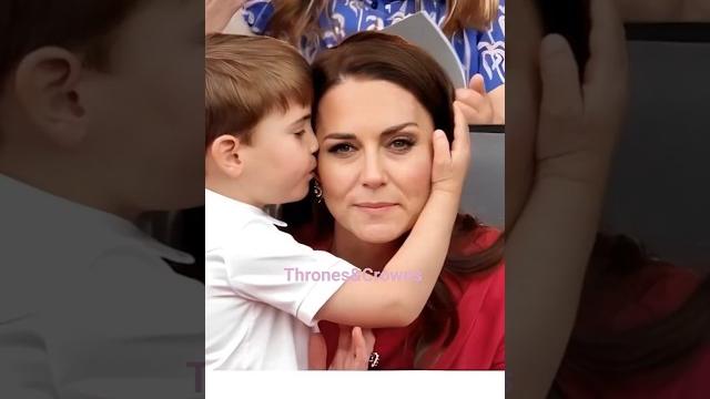 A royal kiss: princess kate and prince louis share a tender moment #royal #sorts #mom #son A royal kiss: princess kate and prince louis share a tender moment #royal #sorts #mom #son