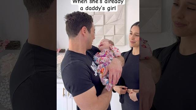 Already a daddy’s girl at 3 weeks Already a daddy’s girl at 3 weeks