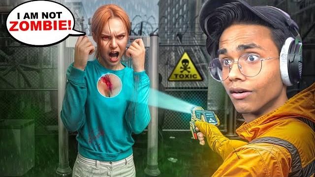 Letting a zombie through the quarantine zone.. Letting a zombie through the quarantine zone..