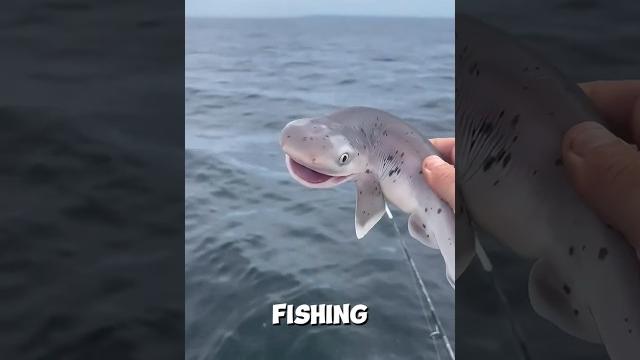 This man caught a smiling shark ️ #shorts This man caught a smiling shark ️ #shorts