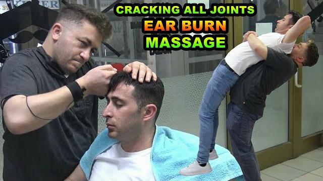 Asmr cracking master barber & cracking all joints & ear burn & head, back, face, ear, neck massage Asmr cracking master barber & cracking all joints & ear burn & head, back, face, ear, neck massage