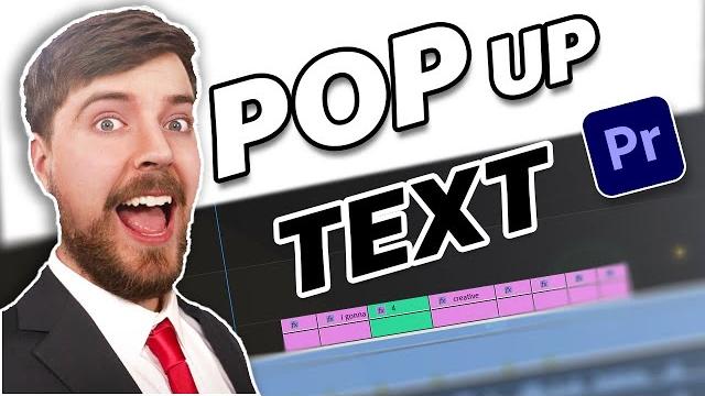 How to pop-up text like mrbeast in premiere pro How to pop-up text like mrbeast in premiere pro