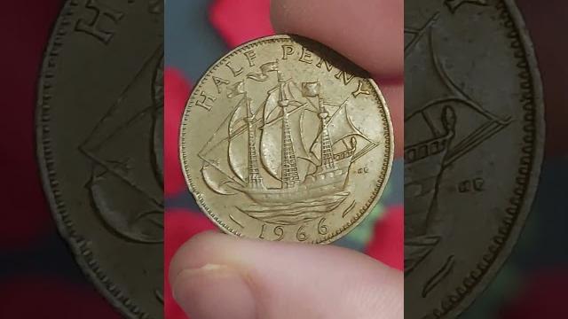 Uk 1966 half penny coin Uk 1966 half penny coin