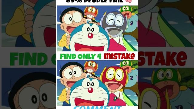 Doraemon find 4 difference ii#shorts #shortvideo Doraemon find 4 difference ii#shorts #shortvideo