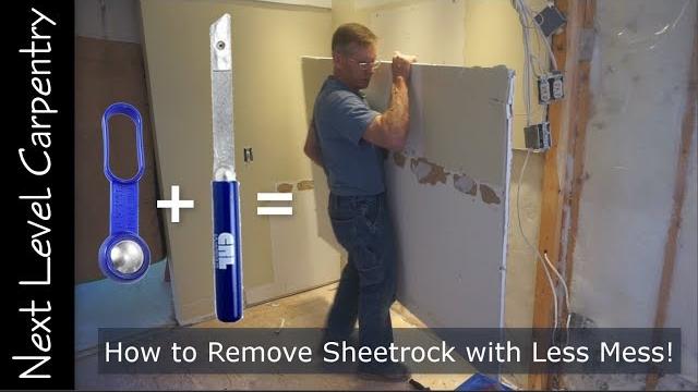 How to remove sheetrock with less mess How to remove sheetrock with less mess