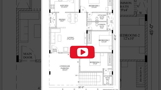 30’x45’ ~north facing~3bhk~ground floor~#houseplan ~floor plan #viral #shorts #gharkanaksha 30’x45’ ~north facing~3bhk~ground floor~#houseplan ~floor plan #viral #shorts #gharkanaksha