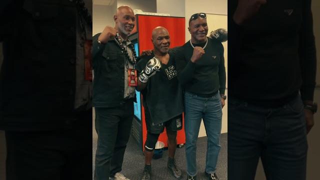 Tyson, holyfield & lennox lewis face off backstage before tyson vs jake paul fight! #paultyson Tyson, holyfield & lennox lewis face off backstage before tyson vs jake paul fight! #paultyson