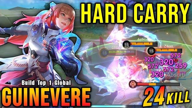 24 kills!! guinevere legend skin hard carry mode!! - build top 1 global guinevere ~ mlbb 24 kills!! guinevere legend skin hard carry mode!! - build top 1 global guinevere ~ mlbb