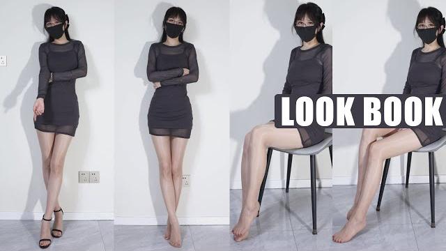 「4k」网纱拼接连衣裙|肉色丝袜|穿搭展示|lookbook 「4k」网纱拼接连衣裙|肉色丝袜|穿搭展示|lookbook