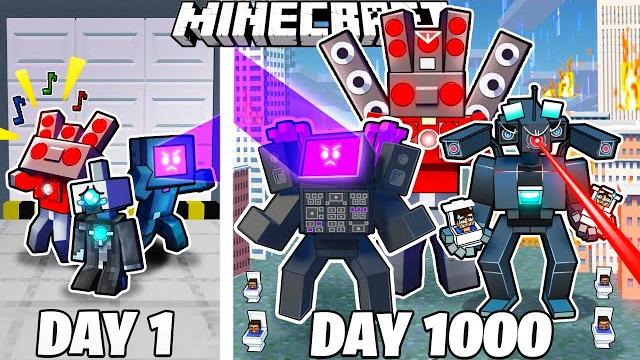 I survived 1000 days of skibidi toilet war in minecraft! I survived 1000 days of skibidi toilet war in minecraft!
