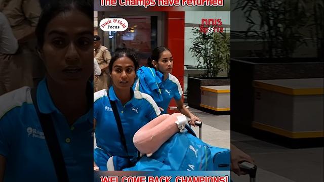Our champions have touched down at igi airport, delhi! #jaihind #indiansports #indianathletics Our champions have touched down at igi airport, delhi! #jaihind #indiansports #indianathletics