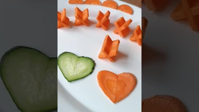 Carrot carving for salad – easy decoration! Carrot carving for salad – easy decoration!