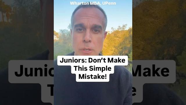 Juniors, be smart and be strategic! Juniors, be smart and be strategic!