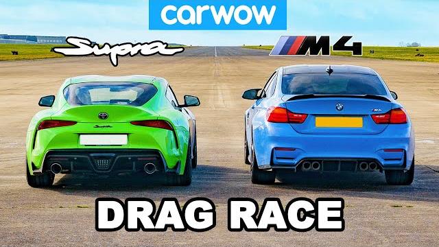 Toyota supra vs bmw m4: drag race! Toyota supra vs bmw m4: drag race!