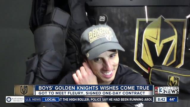 Vgk wishes come true for 2 boys Vgk wishes come true for 2 boys