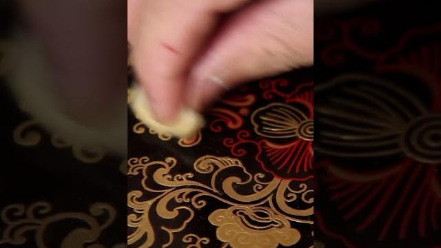 【漆藝】分享我們做的蒔繪花紋。 【漆藝】分享我們做的蒔繪花紋。