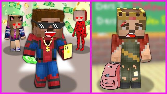 Poor students vs rich students! - minecraft Poor students vs rich students! - minecraft
