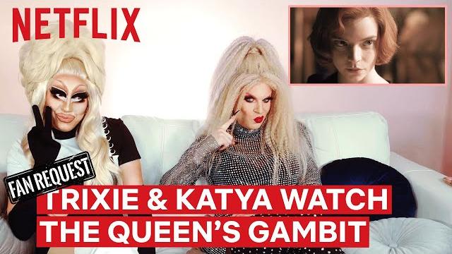 Drag queens trixie mattel & katya react to the queen's gambit | i like to watch | netflix Drag queens trixie mattel & katya react to the queen's gambit | i like to watch | netflix