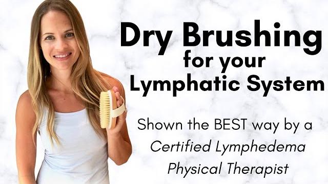 Dry brushing for lymphatic drainage - shown the best way by a lymphedema physical therapist Dry brushing for lymphatic drainage - shown the best way by a lymphedema physical therapist