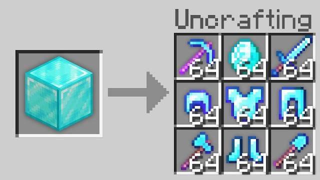 Minecraft, but crafting is backwards... Minecraft, but crafting is backwards...