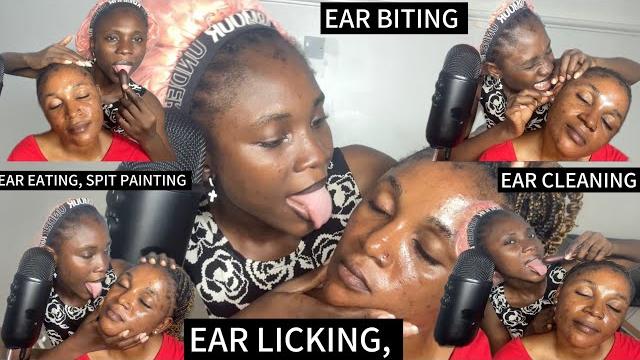 Asmr ear eating, ear licking, ear biting, ear cleaning, scalp scratching,& neck massage gum chewing Asmr ear eating, ear licking, ear biting, ear cleaning, scalp scratching,& neck massage gum chewing